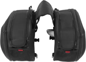 1 Pair Motorcycle Travel Luggage, Motorcycle Saddle Bag 600D Oxford Cloth Large Capacity Multi Purpose Motorcycle Side Bag (Black)