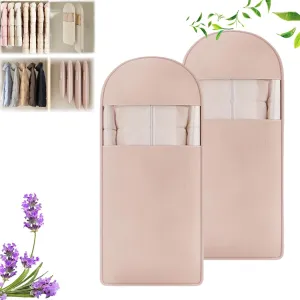 2025 Space Saving Hanging Garment Bag with Self Compression Zipper, Space Saving Garment Bags, Protects Clothes from Wrinkles (Pink-2PC, XL)
