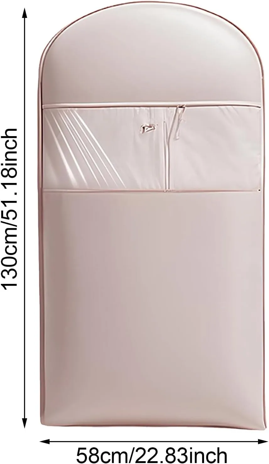 2pc Space Saving Hanging Garment Bag With Zipper Coat Clothing Storage Bags For Wardrobe Travel Closet Organize Accessories Garment Bag(C)