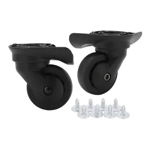2Pcs A52 Black Porous Wheels, High Load-Carrying Capacity, Easy Installation, Eco-Friendly Materials, Suitcase Caster Replacement