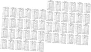 2sets Dry Cleaner Bags Kids' Garment Cover Pp Material Clothing Cover for Hanging Storage Garment Bags 30pcs*2