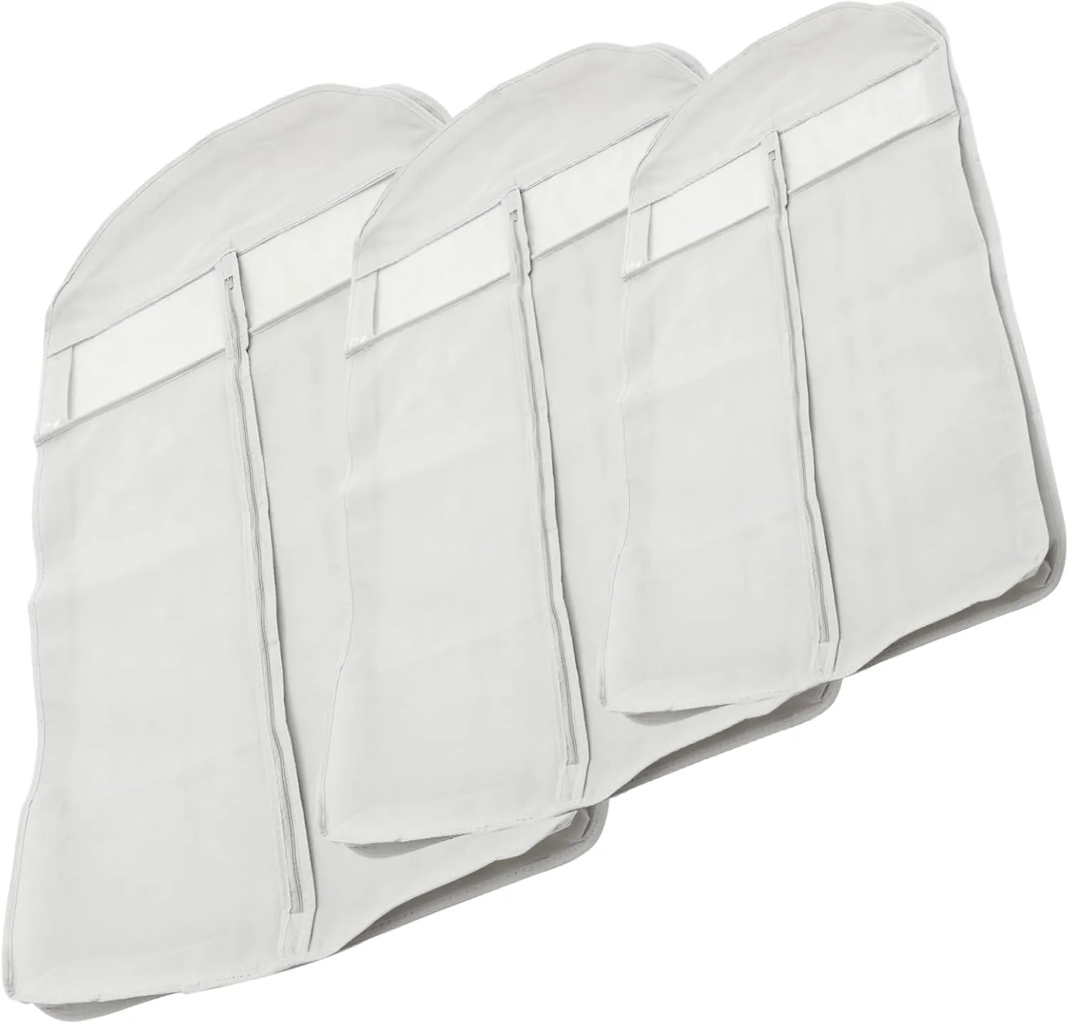 3pcs Dustproof and Garment Bags Storage Suit Covers for Home Wardrobe Clothing Bag Window Grey