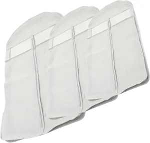 3pcs Dustproof and Garment Bags Storage Suit Covers for Home Wardrobe Clothing Bag Window Grey