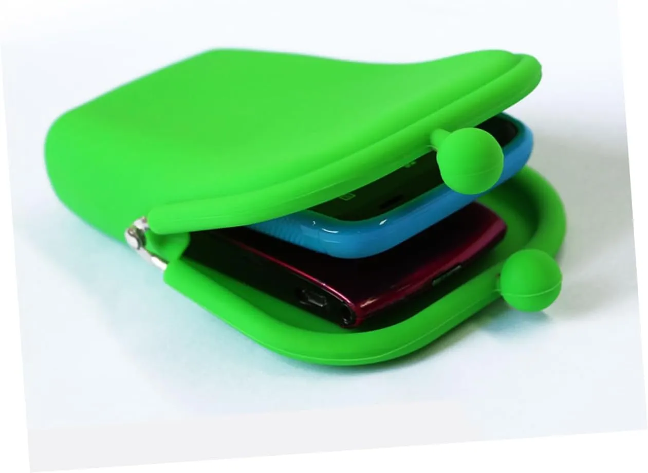 3pcs Jelly Purses for Girls Silicone Cell Phone Bag Small Wallet Coin Purse for Daily Use Random Color