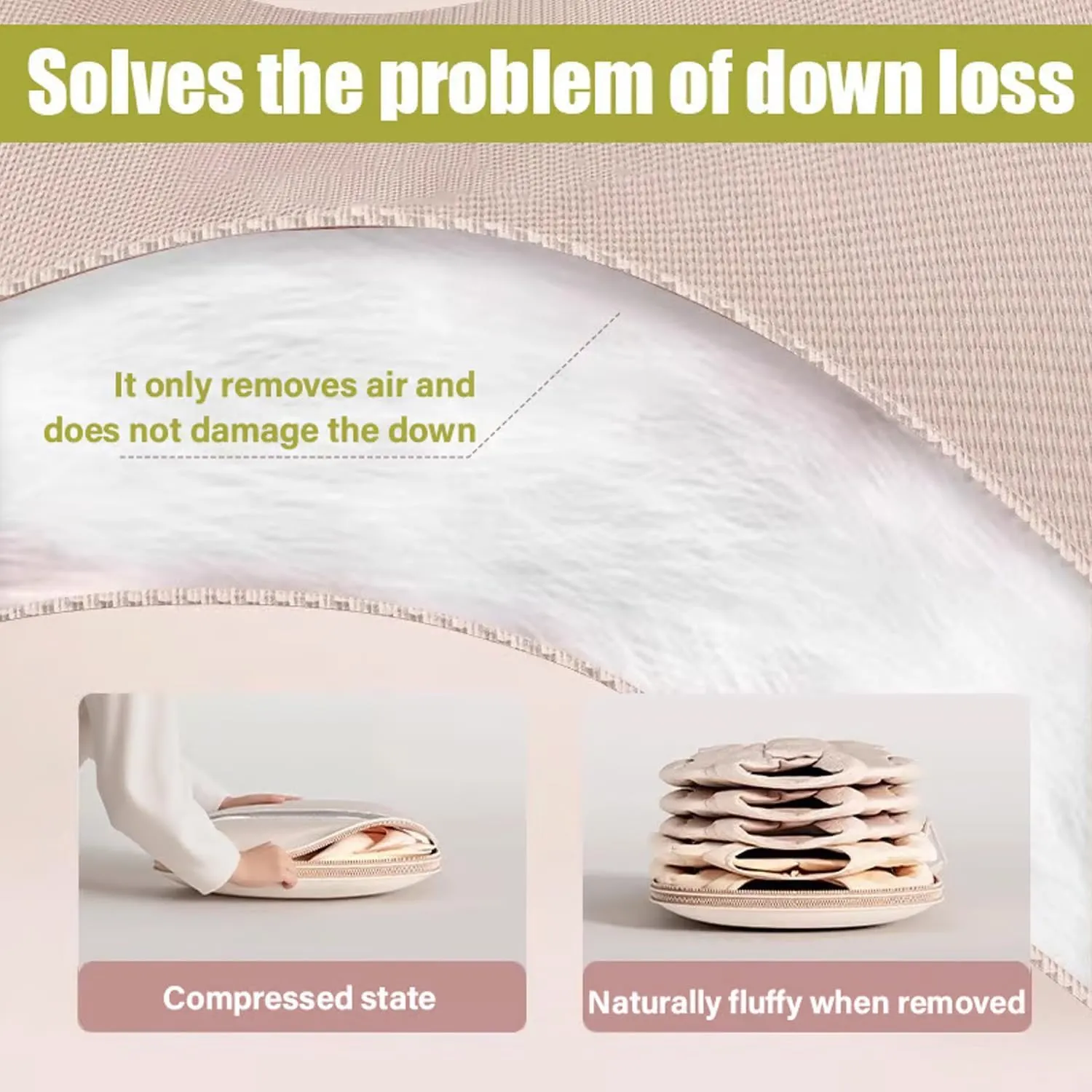 3PCS Space Saving Hanging Garment Bag with Self Compression Zipper, Ultra Space Saving Self Compression Organizer, Dust Cover Clothes Bags for Down Coat, Anti-Wrinkles, Dust, Moisture (Pink, M)