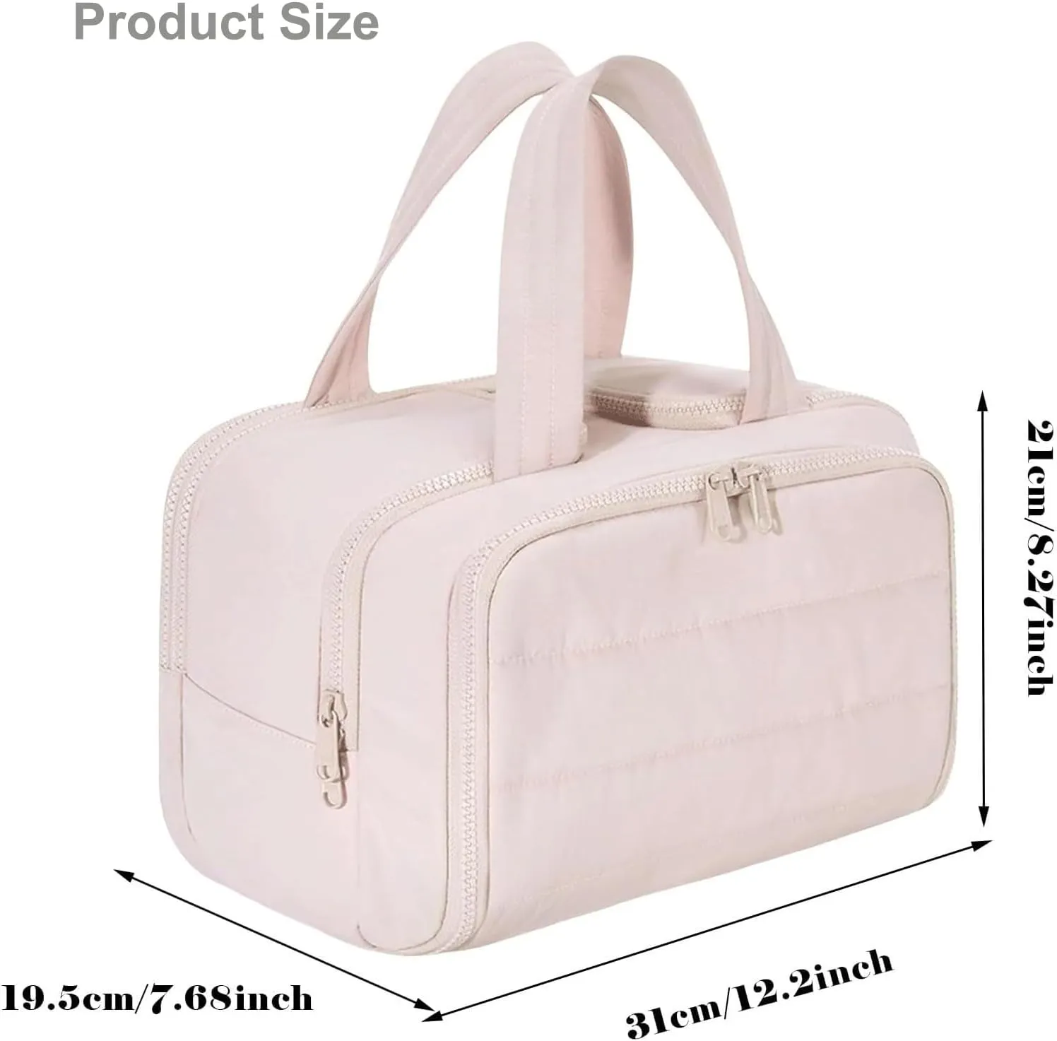 4-in-1 Puffy Multi-Functional Toiletry Bag,Travel Toiletry Bag, Lightweight Large Wide-Open Travel Bag for Women,Puffy Cosmetic Bag with Handle for Accessories,Essentials, Toiletries (Blue)