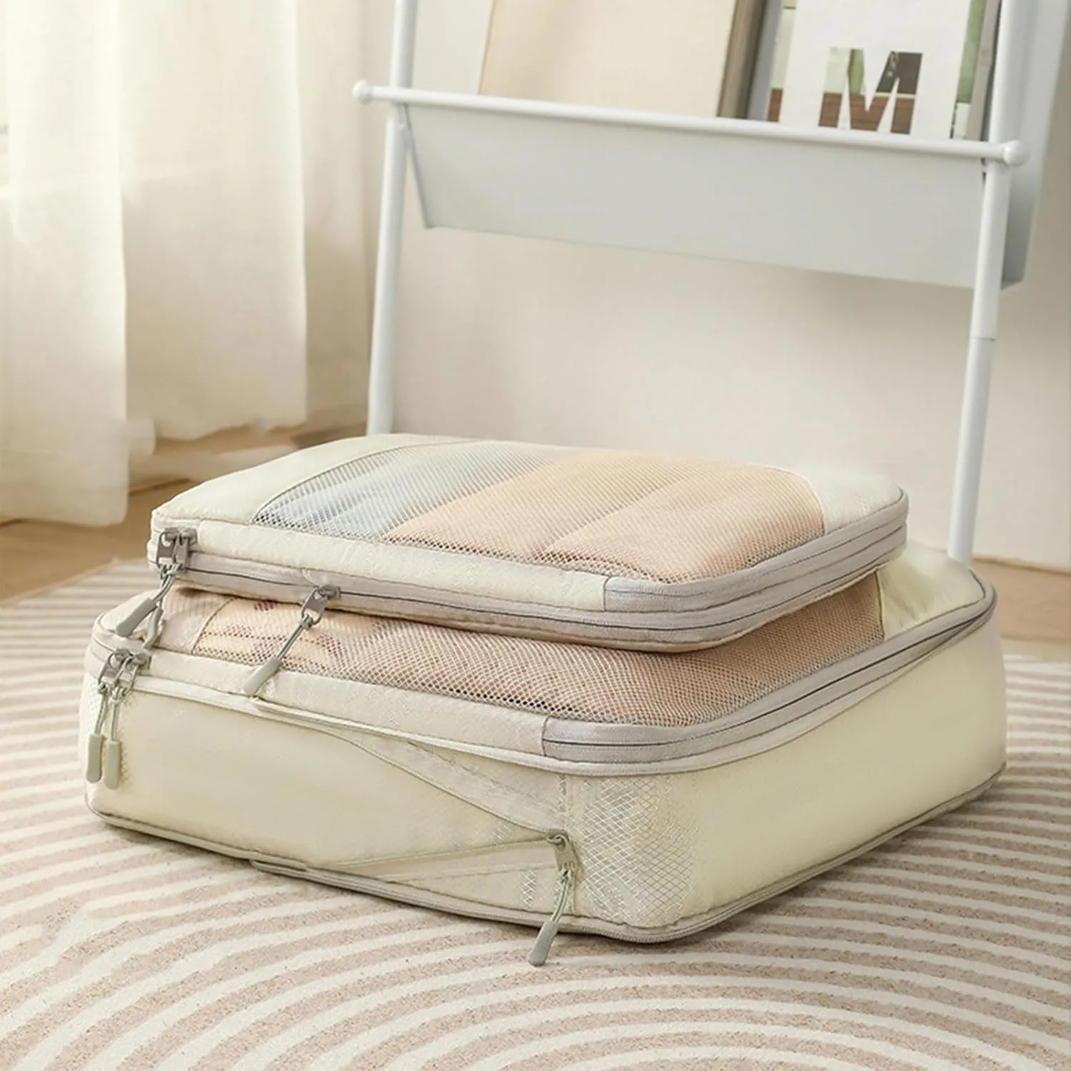 5Pcs/lot Space Saving Compression Packing Cubes Neat And Organized Packing Solution Travel Organiser Bag For Suitcases