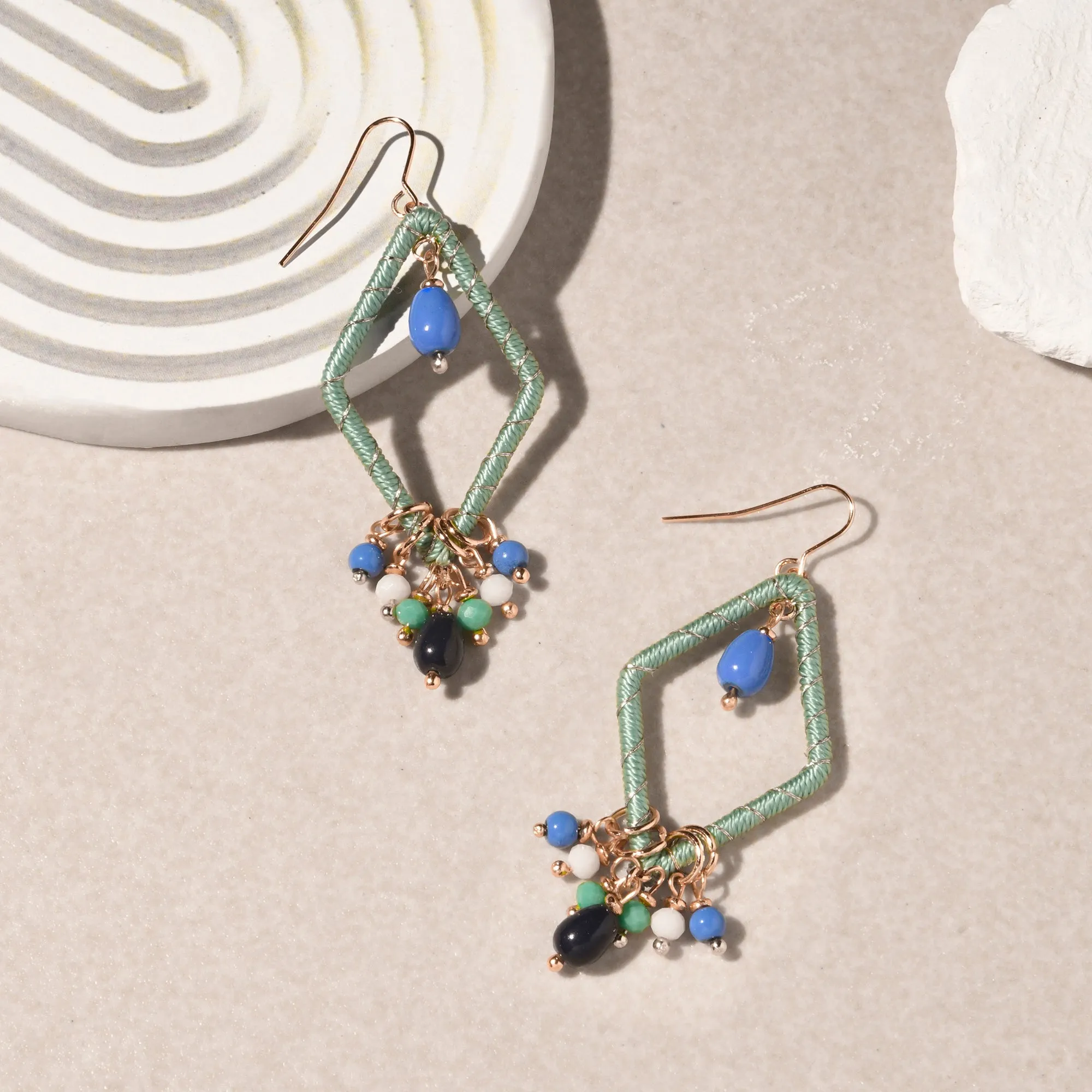Accessorize London Women's Diamond Wrapped Earrings