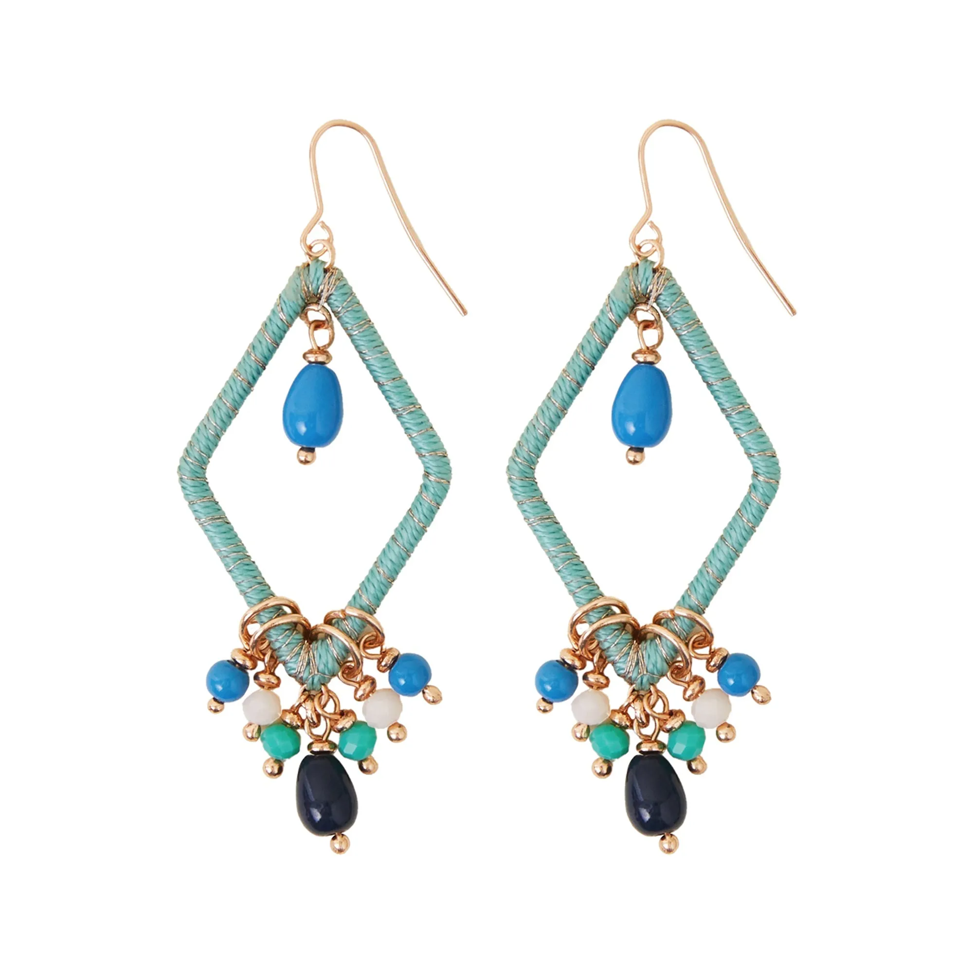 Accessorize London Women's Diamond Wrapped Earrings