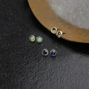 Accessorize London Women's Multi Organic Molten Studs Earrings Pack Of 3