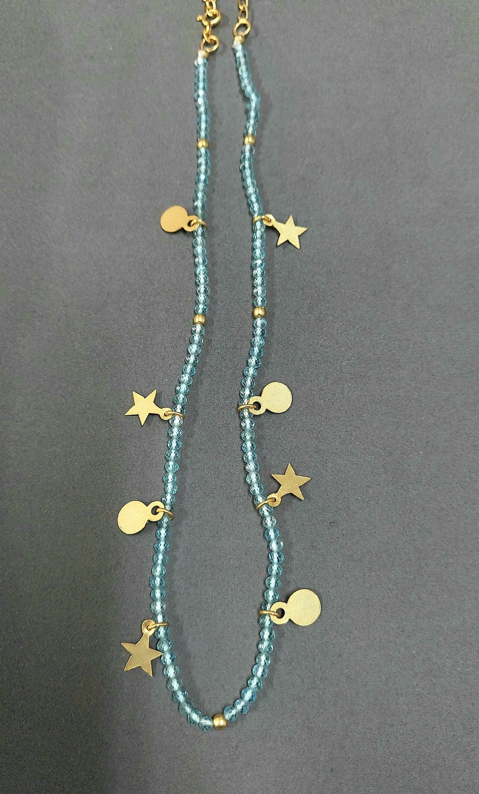 Adjustable Apatite Gold Vermeil Necklace