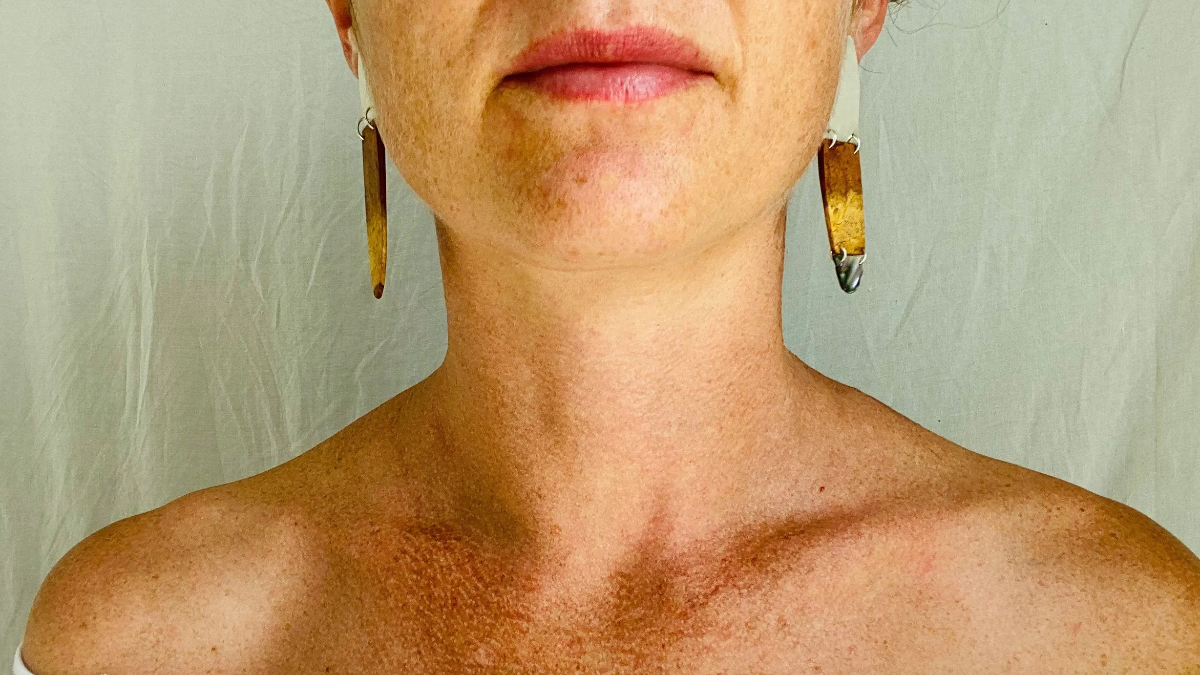Asymmetrical Mesquite, Silver & Paua Earrings.