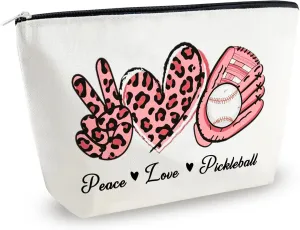 Baseball Bag Pickleball Bags Peace Love Pickleball Makeup Bag Pickleball Gift Bags Pickleball Coach Gifts