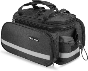 Bike Rear Bag 25L Waterproof Bicycle Pannier Bag Saddle Bag Bicycle Rear Seat Bag Bike Carrier Bag MTB Bike Rack Bag