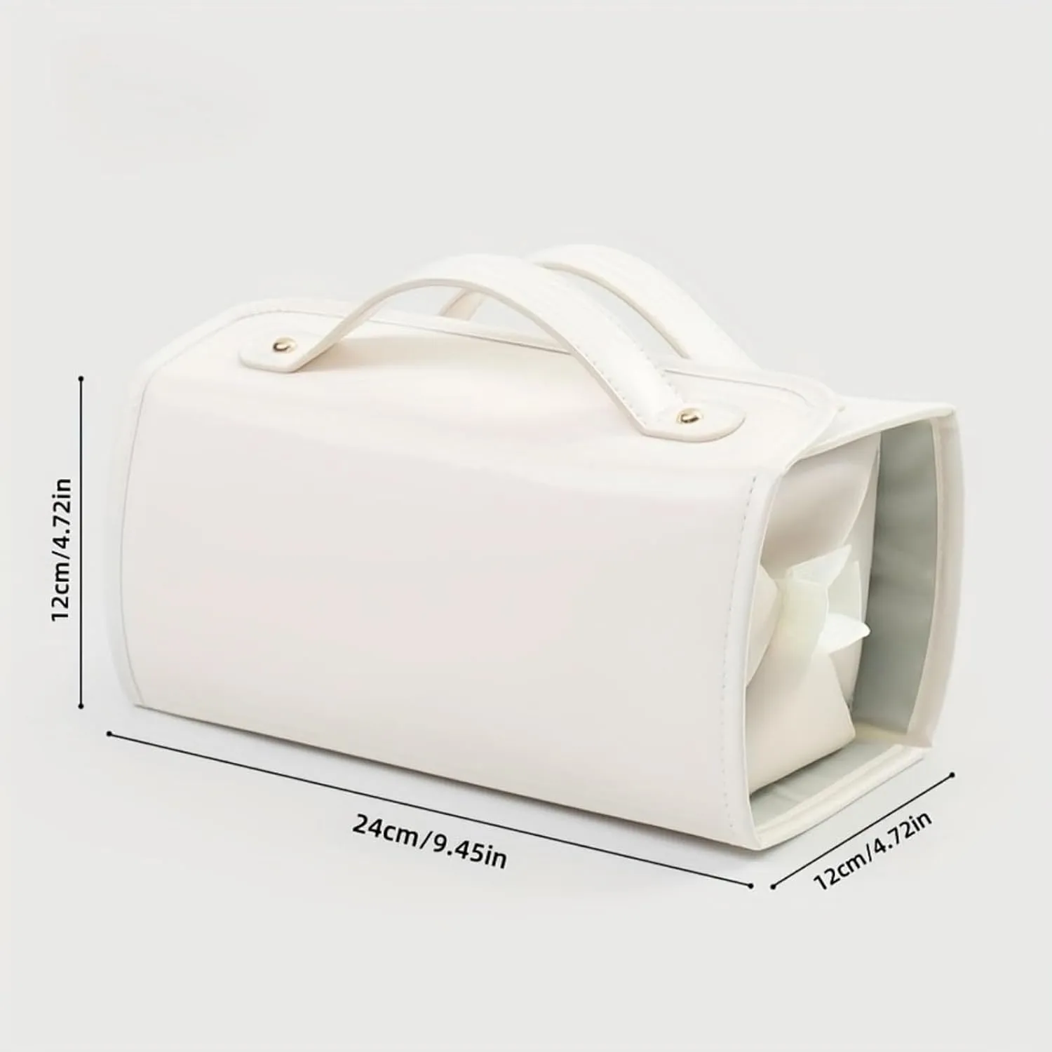 Binozinco Cosmetic Bag - Leather Waterproof Cosmetic Bag, Detachable 4 In 1 Roll Up Makeup Bag, Spacious & Efficient Storage, Hanging Cosmetic Travel Bag for Women (B)
