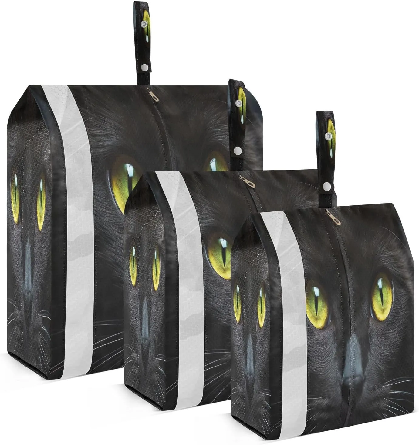 Black Cat Eyes Packing Cubes for Travel 3 Set Travel Organizer Bags Luggage Bags for Luggage