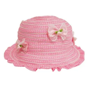Boardwalk Style - Child's Ruffle Sun Hat with Bows