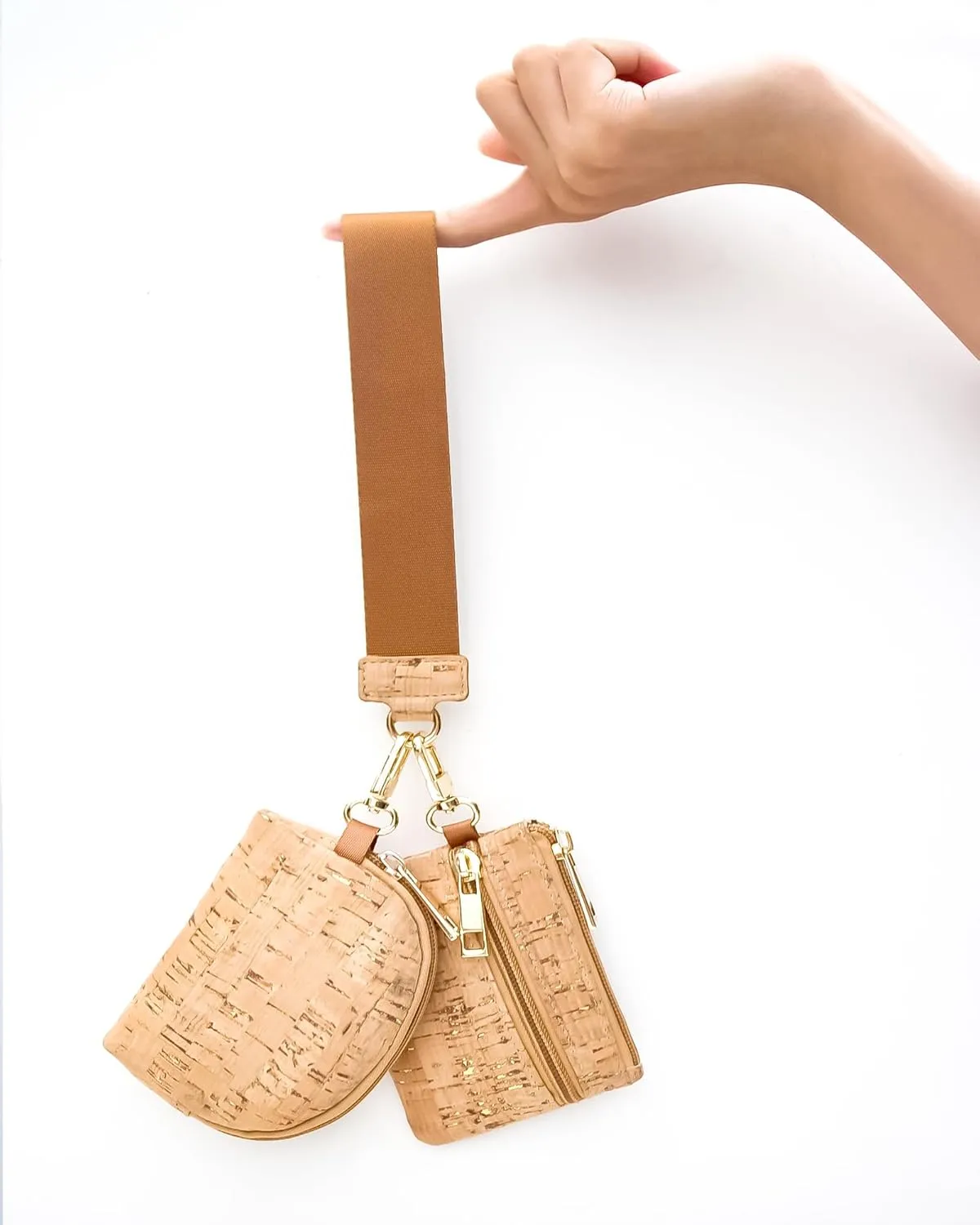 boshiho Vegan Cork Wallet, Womens Purse Slim Zipper Design with Card Holder Coin Pocket Purse Eco-friendly Vegan Gift