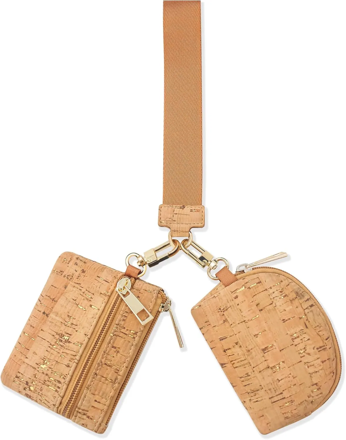 boshiho Vegan Cork Wallet, Womens Purse Slim Zipper Design with Card Holder Coin Pocket Purse Eco-friendly Vegan Gift