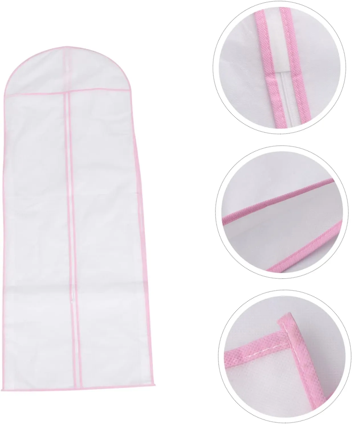 Bridal Garment Bag Wedding Dress Cover Air Permeable Mesh Prevent Yellowing and Wrinkles
