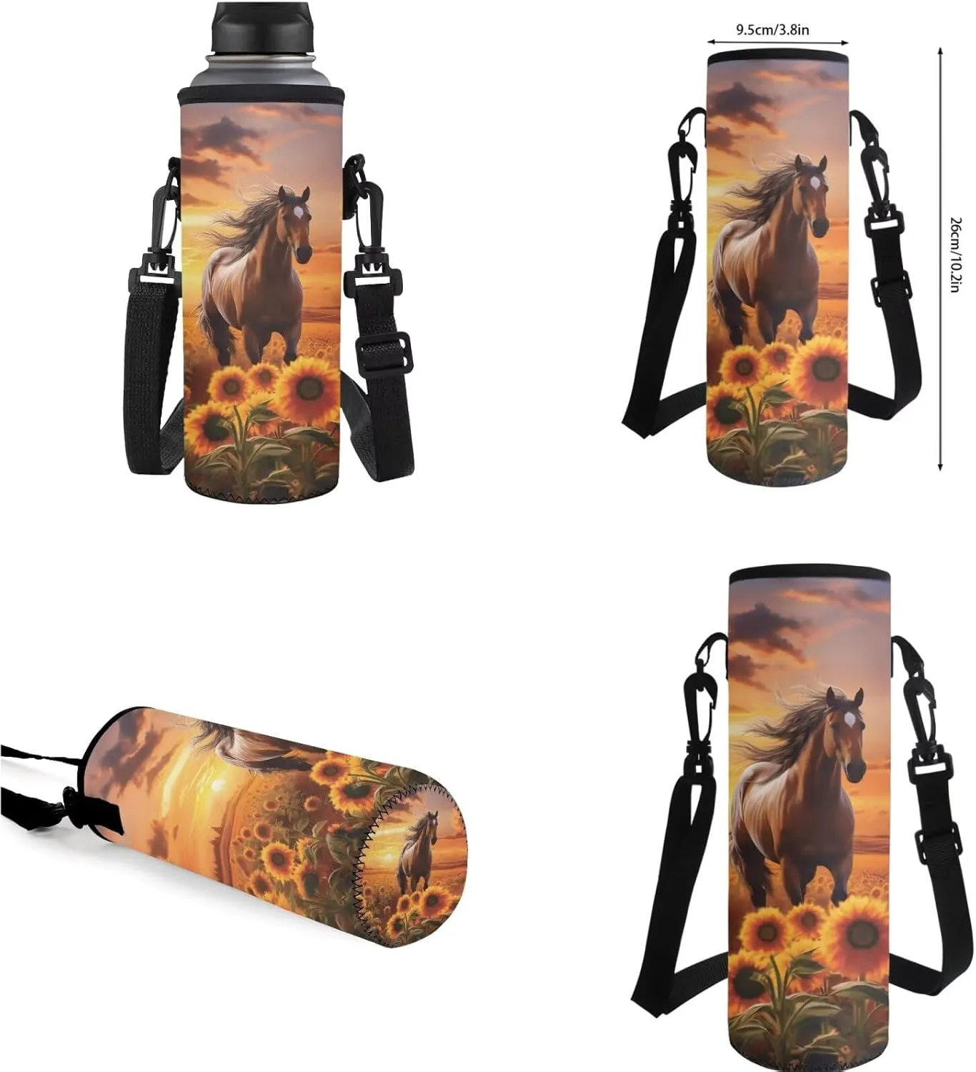 Brown Horse Kindergarten Backpack for Boys Girls with Lunchbox Multi-Functional Kids School Bag Cool Shoulder Laptop Daypack Cute School Supplies Set for Teens 4 Pieces