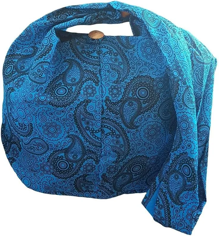 BTP! Thai Cotton Hippie Hobo Sling Crossbody Bag eco Friendly Shopping bag Paisley Print Large