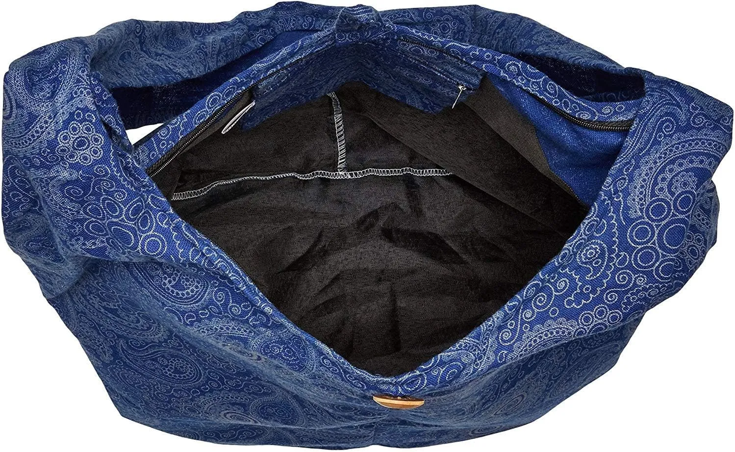 BTP! Thai Cotton Hippie Hobo Sling Crossbody Bag eco Friendly Shopping bag Paisley Print Large