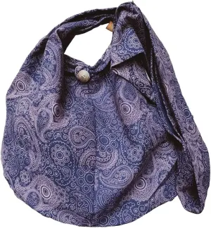 BTP! Thai Cotton Hippie Hobo Sling Crossbody Bag eco Friendly Shopping bag Paisley Print Large