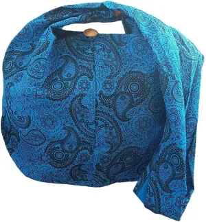 BTP! Thai Cotton Hippie Hobo Sling Crossbody Bag eco Friendly Shopping bag Paisley Print Large