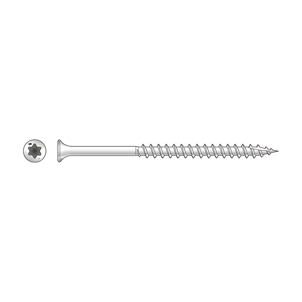 Bugle-Head Wood Screw, 6-Lobe Drive - #6 x 1-1/4 in. T-15, Type 305 (1 lb.) (Pack of 10)