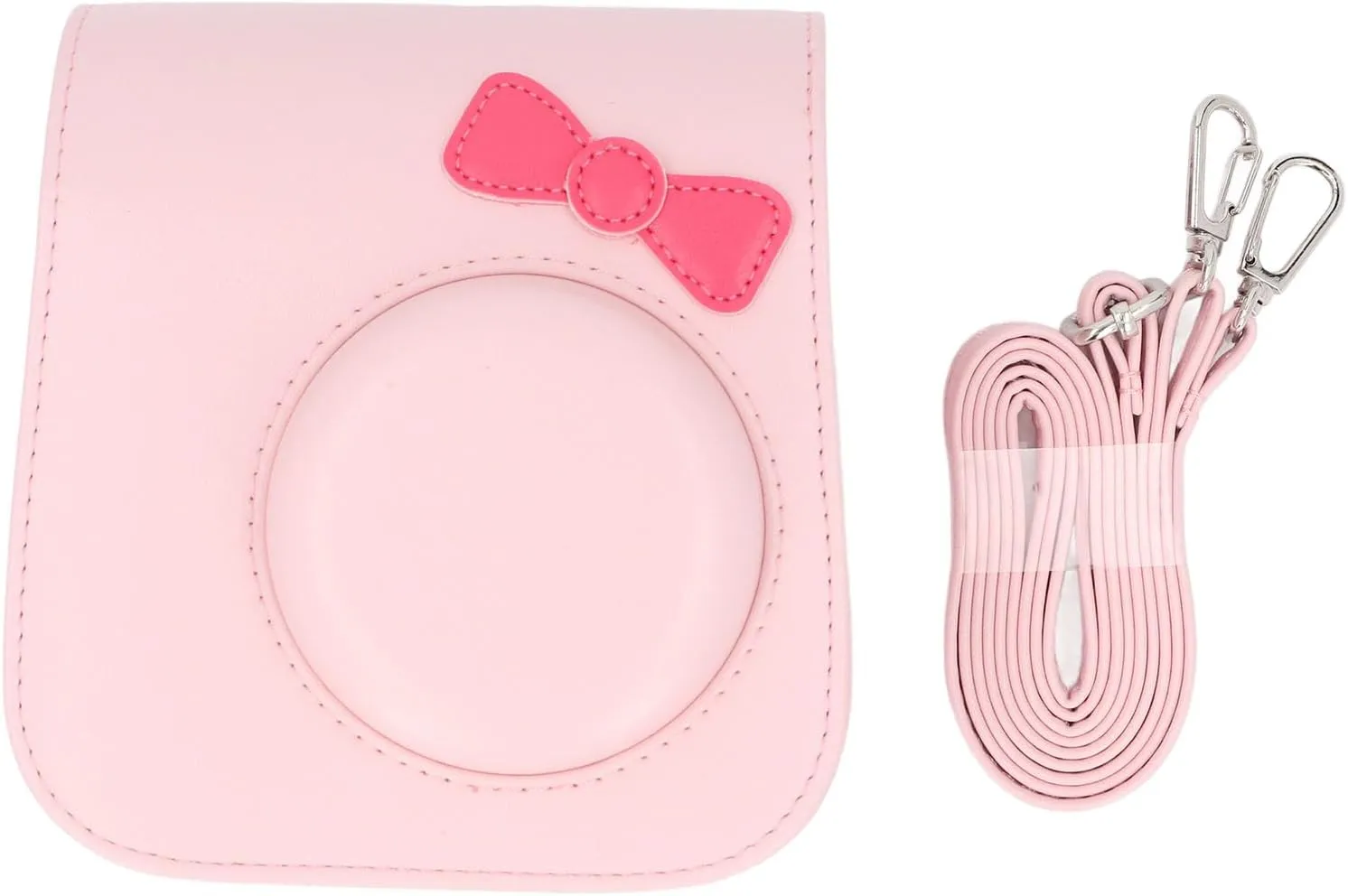 Camera Carrying Case for Mini SE/7 , Instant Film Camera PU Leather Cute Protective Case Camera Bag with Adjustable Removable Shoulder Straps