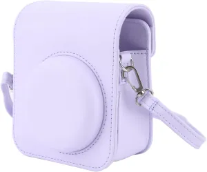 Camera Protective Bag Mini Instant Camera Leather Case, Wear PU Protective Case for Fujifilm Mini 12 Camera, 5.1x4.3x2.4in Camera Case With Adjustable Shoulder