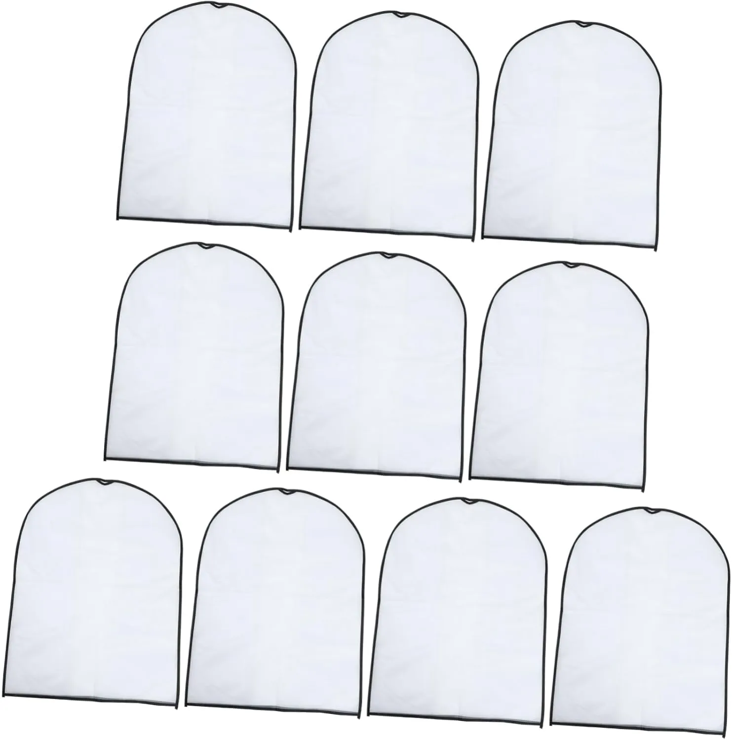 Clothes Covers 10 Pack Eva Suit Bags Garment Bags Vertical Design for Home Wardrobe