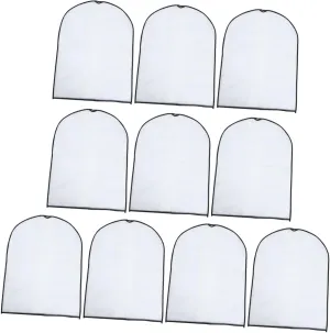 Clothes Covers 10 Pack Eva Suit Bags Garment Bags Vertical Design for Home Wardrobe