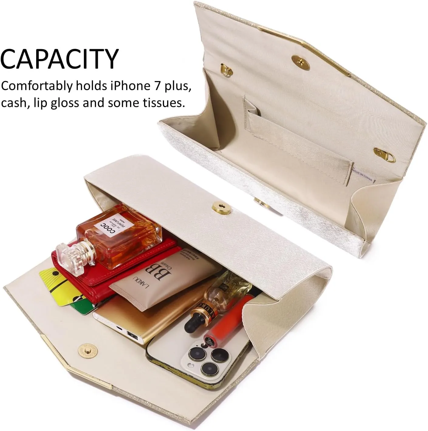 Clutch Purses For Women Evening Bags Shining Envelope Handbags Shoulder Crossbody bag for Women Wedding Party Prom