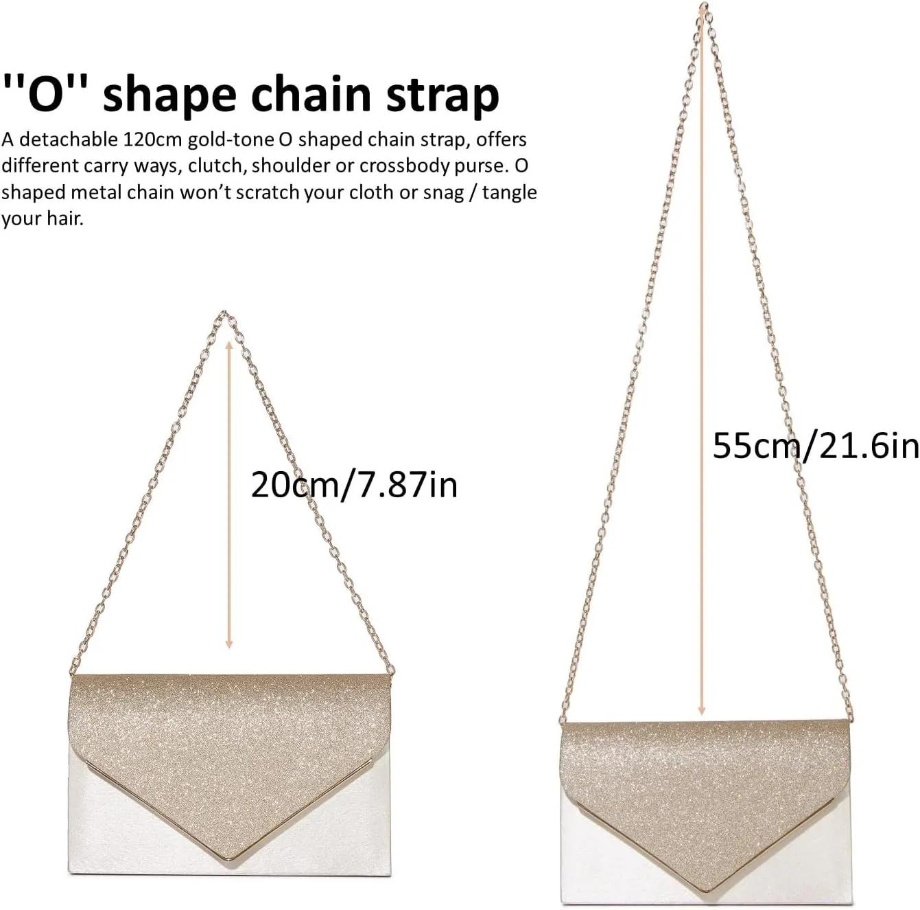 Clutch Purses For Women Evening Bags Shining Envelope Handbags Shoulder Crossbody bag for Women Wedding Party Prom