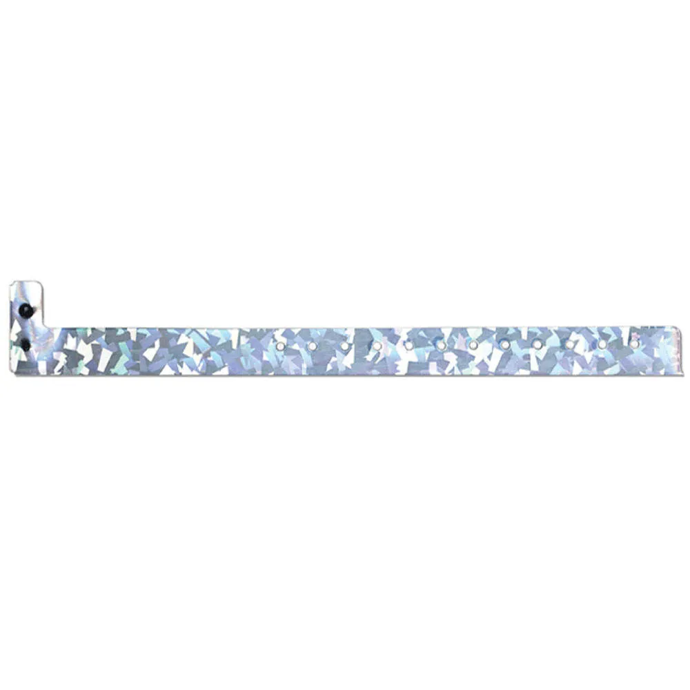 Confetti™ Holographic Plastic Wristbands 3/4" 4800 (500/Box)