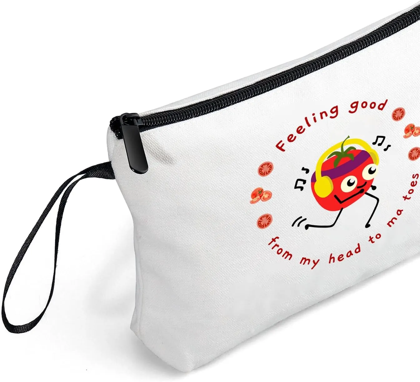 Cosmetic Bag with Mirror, Travel, Bathroom, Outdoor, Red, Canvas, Eco-friendly, Cosmetic Case