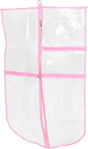 Costume Garment Bag Transparent Dance Clothes Cover with Multiple Pockets for Organized Storage for Dresses Gowns Suits and Coats