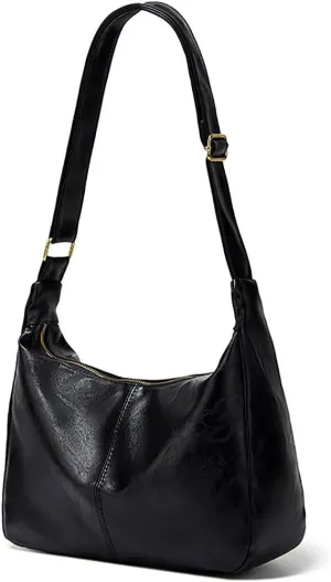 Crescent Shoulder Bags for Women Retro Small Hobo Handbags PU Leather Tote Bag 2025