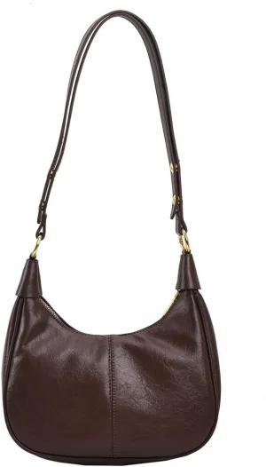 Crescent Shoulder Bags for Women Retro Small Hobo Handbags PU Leather Tote Bag 2025