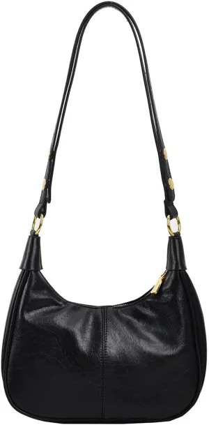 Crescent Shoulder Bags for Women Retro Small Hobo Handbags PU Leather Tote Bag 2025