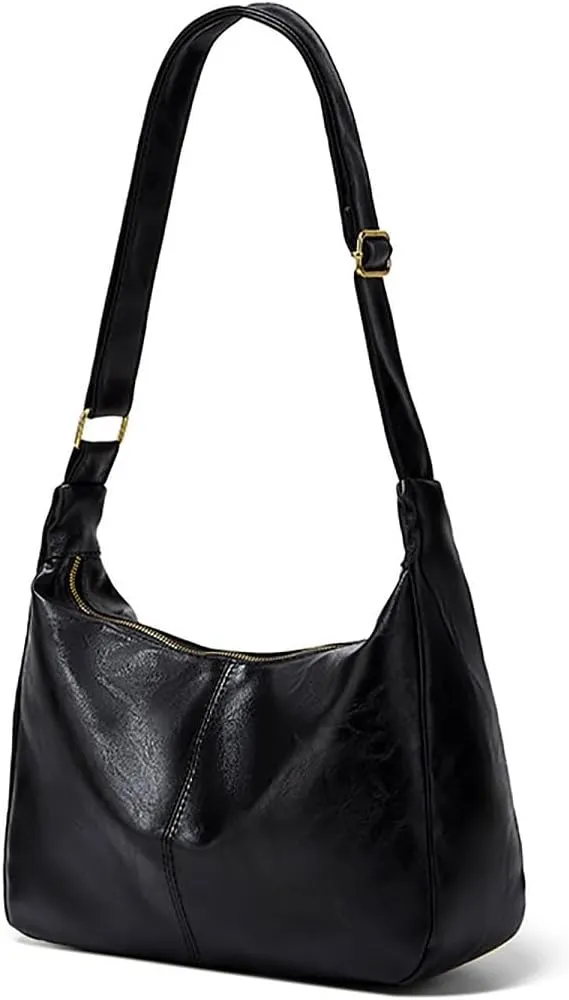 Crescent Shoulder Bags for Women Retro Small Hobo Handbags PU Leather Tote Bag 2025