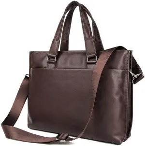 CSCDD Genuine Leather Briefcase for Men, Atmospheric Lawyer Bag, Commuting Handbag