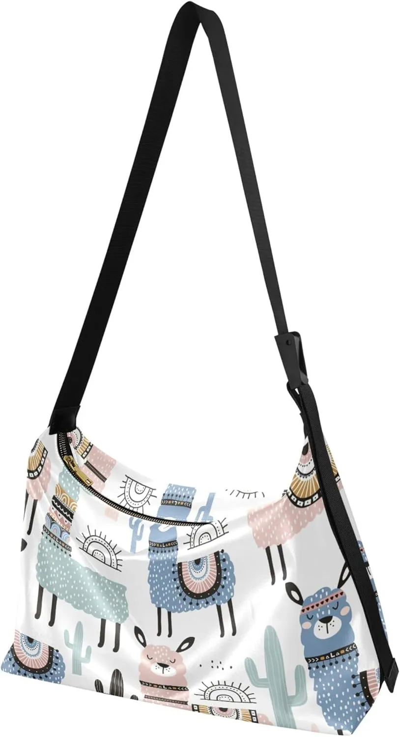 Cute Bulldog Hobo Leather Bags for Women Large Crossbody Purse Stylish Animal Print Shoulder Handbag Purse