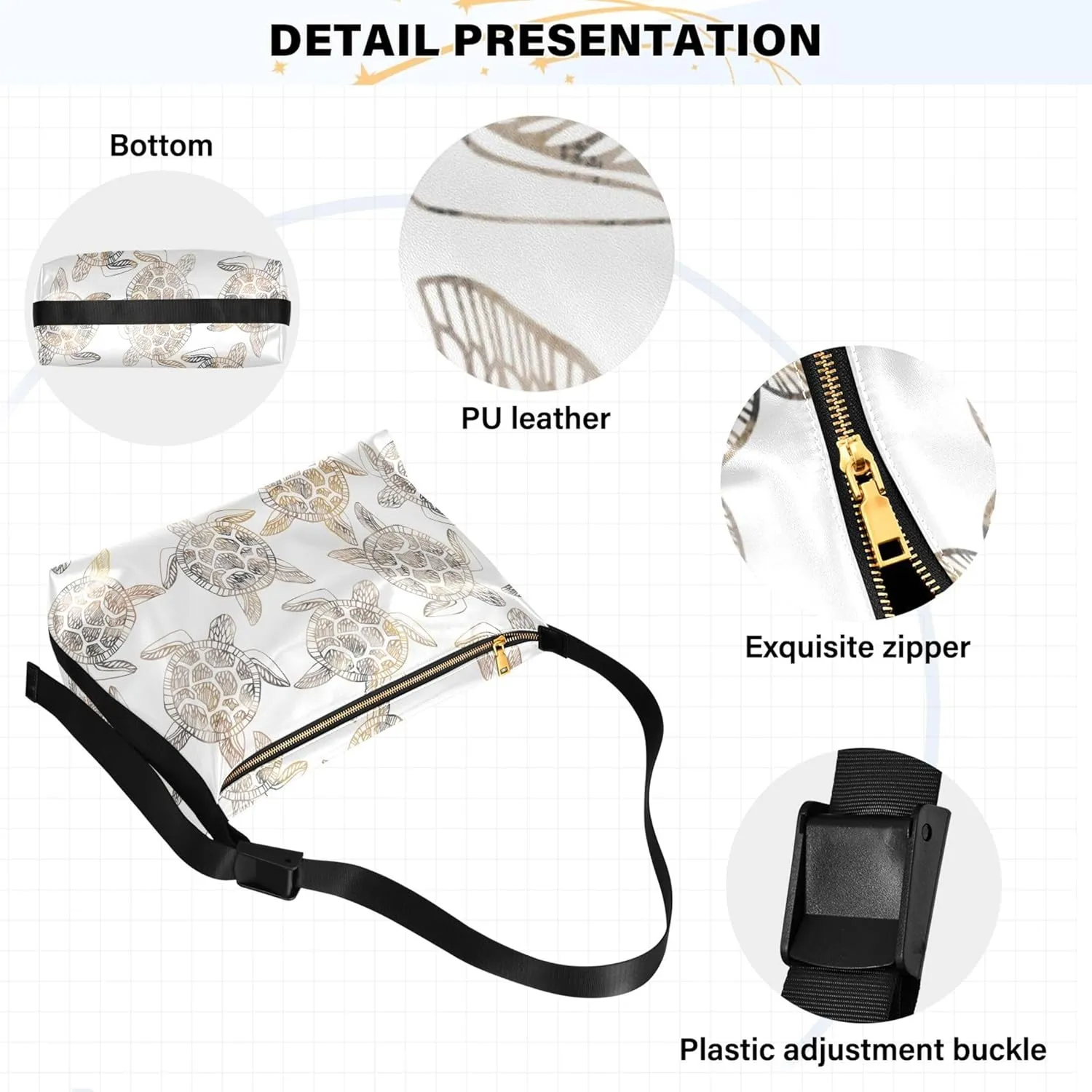 Cute Bulldog Hobo Leather Bags for Women Large Crossbody Purse Stylish Animal Print Shoulder Handbag Purse