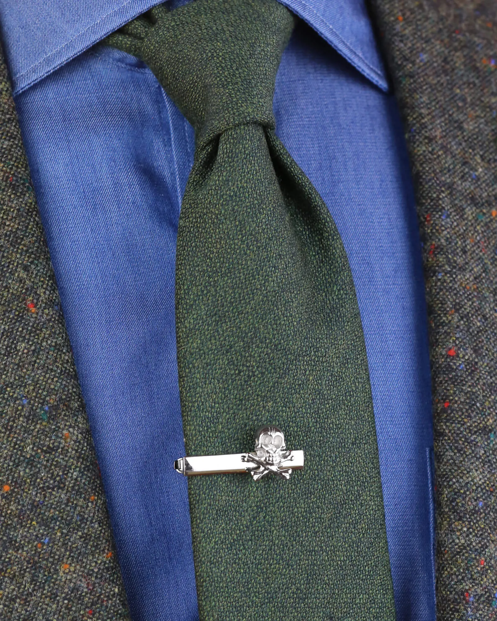 DCLIC Skull X Tie Bar - Silver