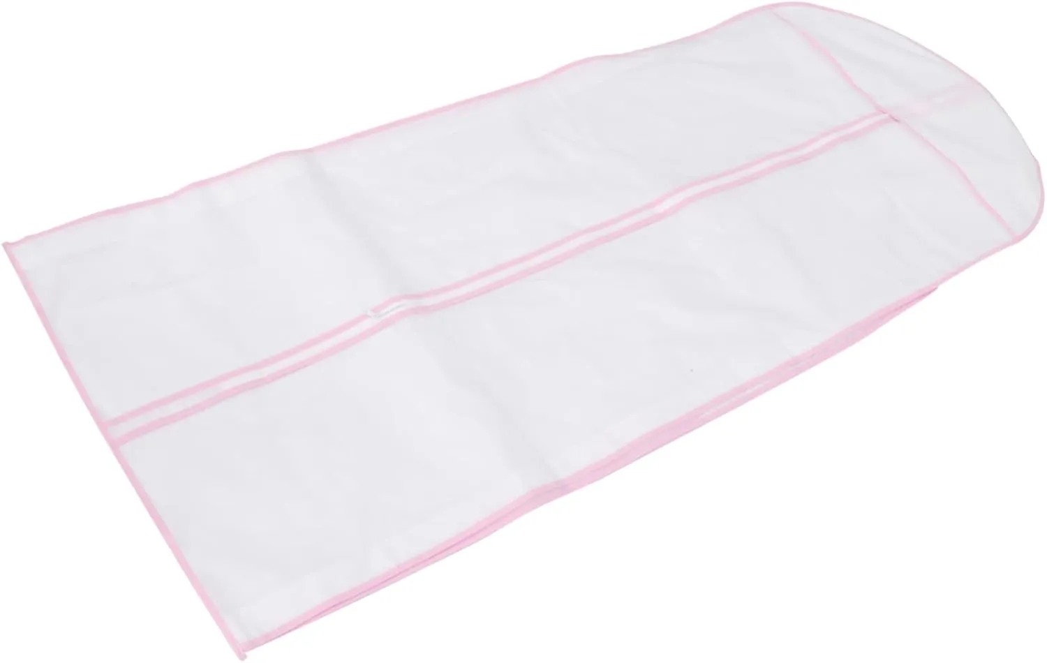 DECHOUS Bridal Dress Cover Wedding Gown Preservation Bag Nonwoven Fabric 150cm Long Pink Garment Bag for Storage