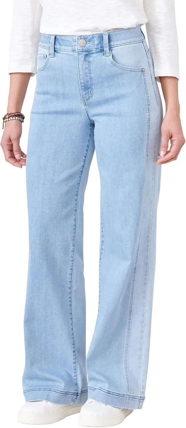 Democracy Women's Ab Solution Skyrise Wide Leg, Eco-Friendly