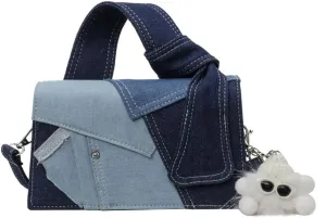 Denim Purse Top Handle Bag Small Shoulder Bags Stylish Purse Handbags With Removable Strap Travel Work